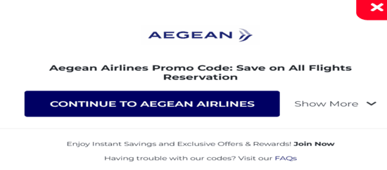 Copy Aegean Airlines Promo