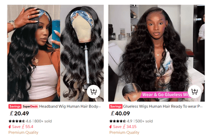 AliExpress Hair Extensions & Wigs