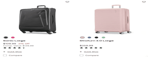 American Tourister Checked Luggages