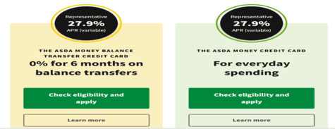Asda Money Credit Cards