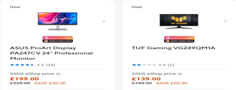 Asus Displays Desktops