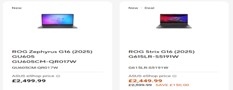 Asus Laptops