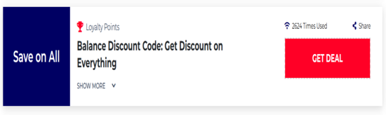 Promo Balance Code