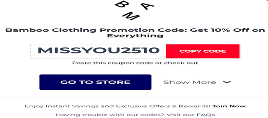 Copy BAM Clothing Promo