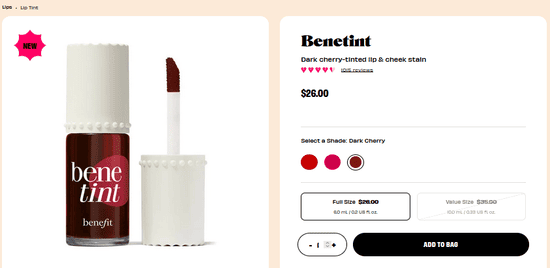 Products of Benefit Cosmetics