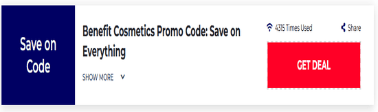 Promo Benefit Cosmetics Code