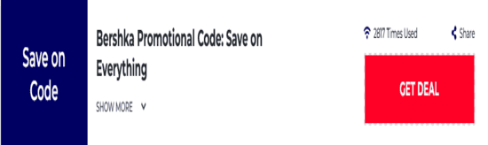 Promo Bershka Code