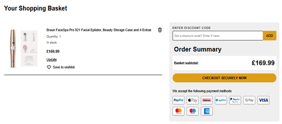 Braun discount applied