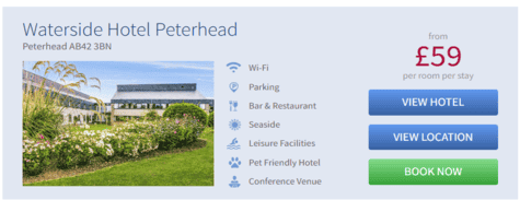Britannia Waterside Hotel Peterhead