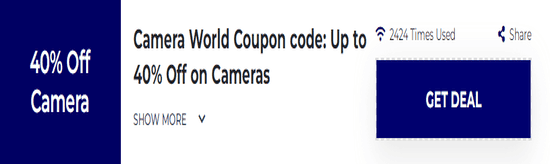 Promo CameraWorld Code