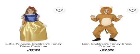 Cardfactory Storybook Costumes