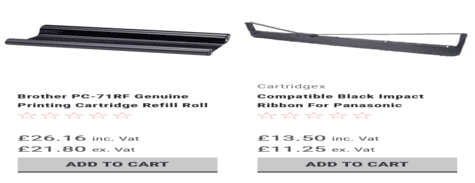 cartridgex Fax Rolls