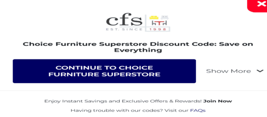 Copy Choice Furniture Superstore Promo