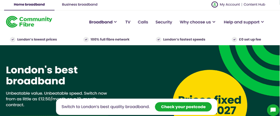 Community Fibre Website