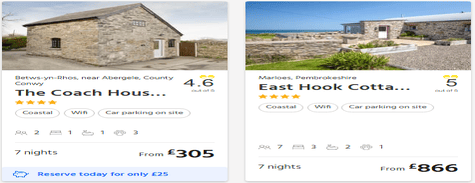 Cottages Wales