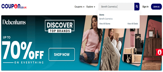 Search Benefit Cosmetics