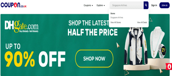 Search Singapore Airlines