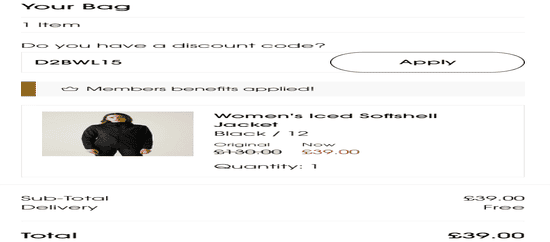 Dare 2b discount applied