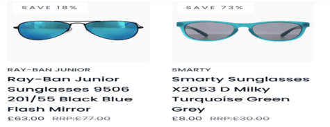 Discounted Sunglasses Kids