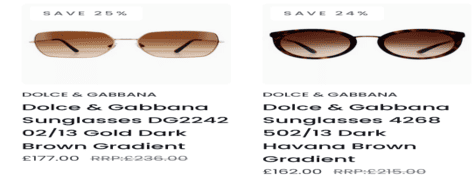 Discounted Sunglasses Women