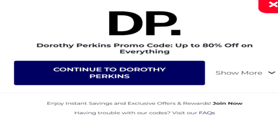 Copy Dorothy Perkins Promo