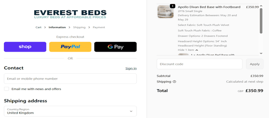 Apply Everest Beds Promo