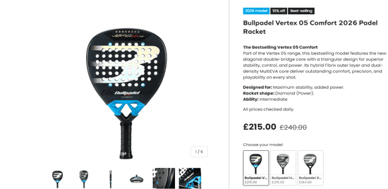 Products of Express Padel