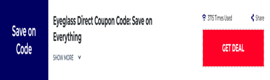 Promo Eyeglass Direct Code