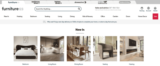 Furniture123 Website