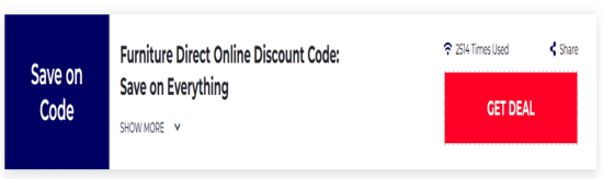 Promo Furniture Direct Online Code