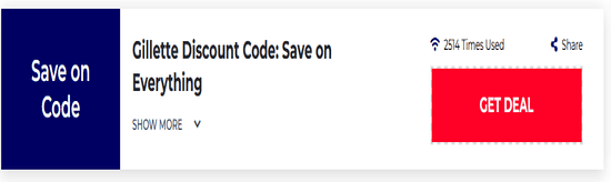 Promo Gillete Code