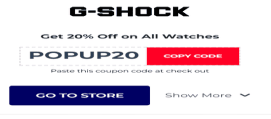 Copy G-SHOCK Promo