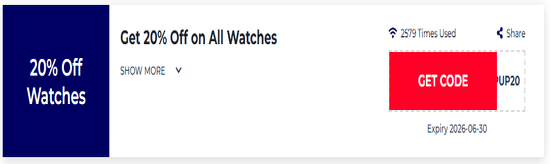 Promo G-SHOCK Code