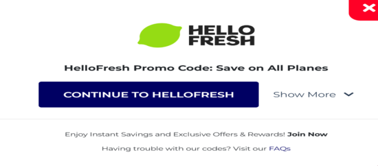 Copy HelloFresh Promo