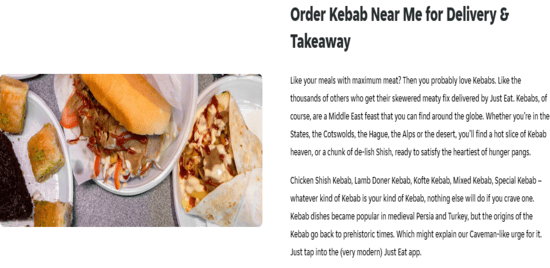 Products of Just Eat