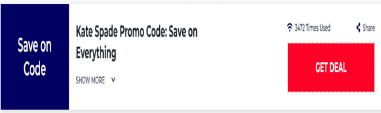 Promo Kate Spade Code