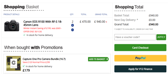 Apply London Camera Exchange Promo