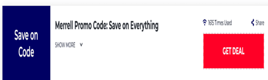 Promo MERRELL Code