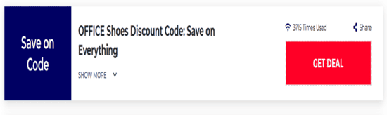 OFFICE Shoes Show Coupon