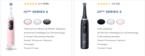 Oral B Electric Toothbrushes