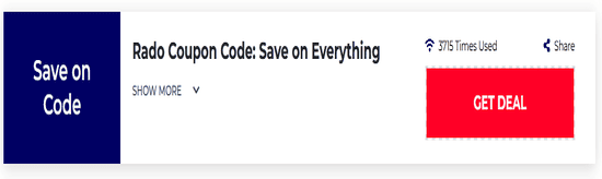 Promo Rado Code