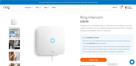 Ring Intercom Website