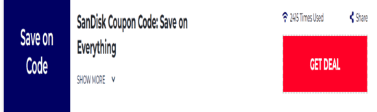 Promo SanDisk Code