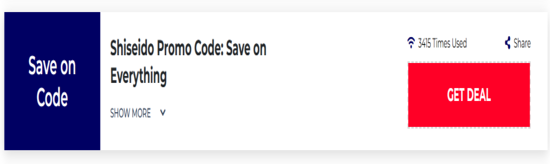 Shiseido Show Coupon