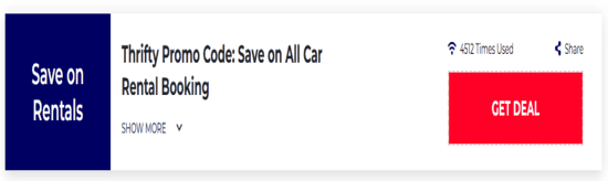 Thrifty Show Coupon