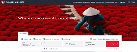 Turkish Airlines Book a Flight