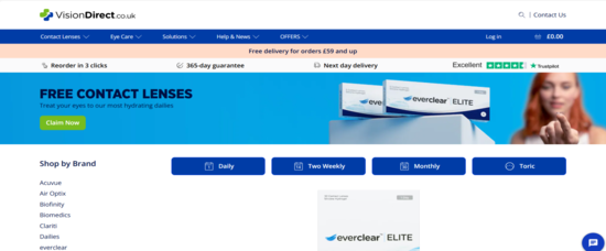Vision Direct Website