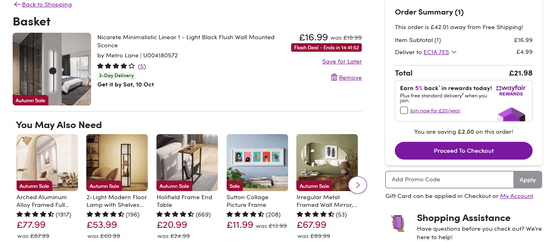 Apply Wayfair Promo