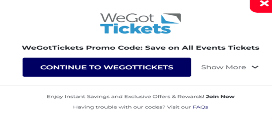 Copy WeGotTickets Promo