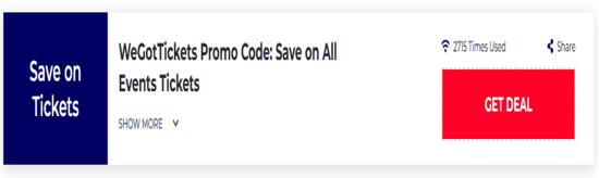 Promo WeGotTickets Code